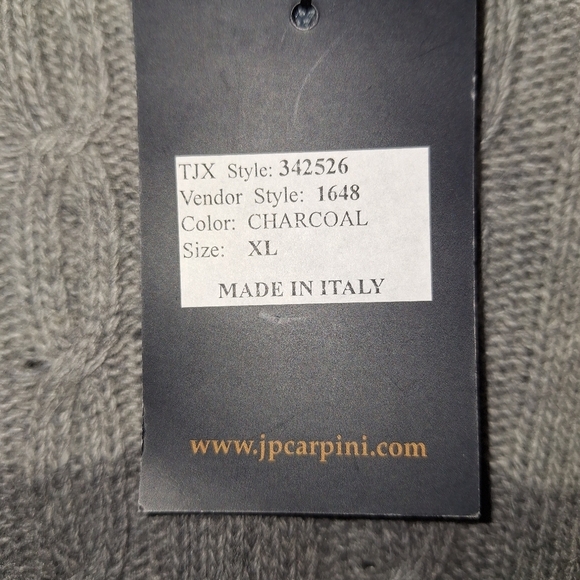 An Uomo Firenza made in Italy wool blend long sleeve 1/4 zip tiered XL sweater - Picture 3 of 7